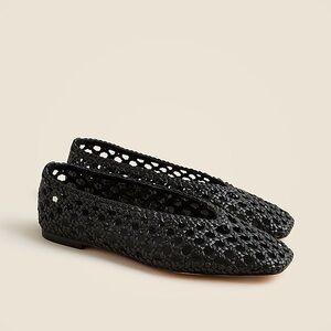J Crew used Quinn handwoven ballet flats in leather CM887
